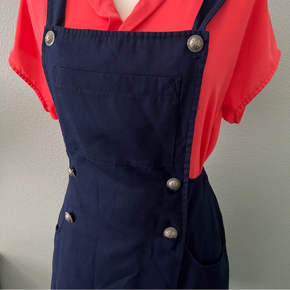 Vintage Pinafore Overall Dress Dark Academia Schoolgirl Preppy size S - Picture 5 of 5